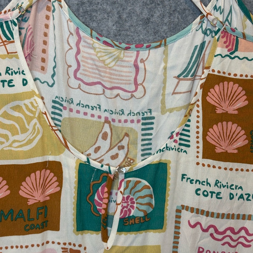 L*Space Summer Somewhere Print Slipdress - Postcards Sz: M - Picture 12 of 13